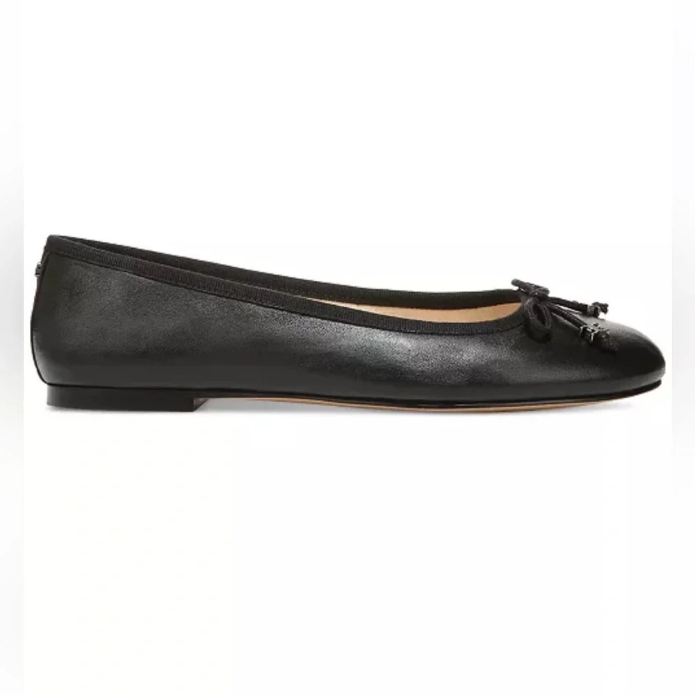 SAM EDELMAN Felicia Luxe Flat Black Leather, size 9Wide - Picture 2 of 12